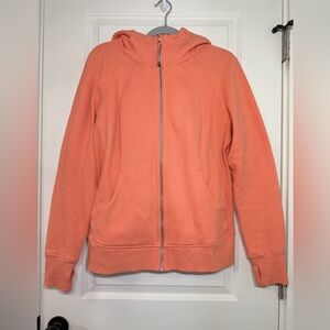 Lululemon Vibrant Coral Full Zip Scuba with Pockets